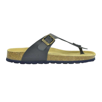 Black - Back - Sanosan Womens-Ladies Geneve Designer Leather Sandals