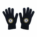 Black - Front - Chelsea FC Childrens-Kids Knitted Gloves