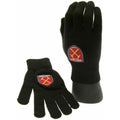 Black - Back - West Ham United FC Childrens-Kids Knitted Gloves