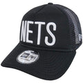 Black-White - Front - Brooklyn Nets New Era Trucker Cap