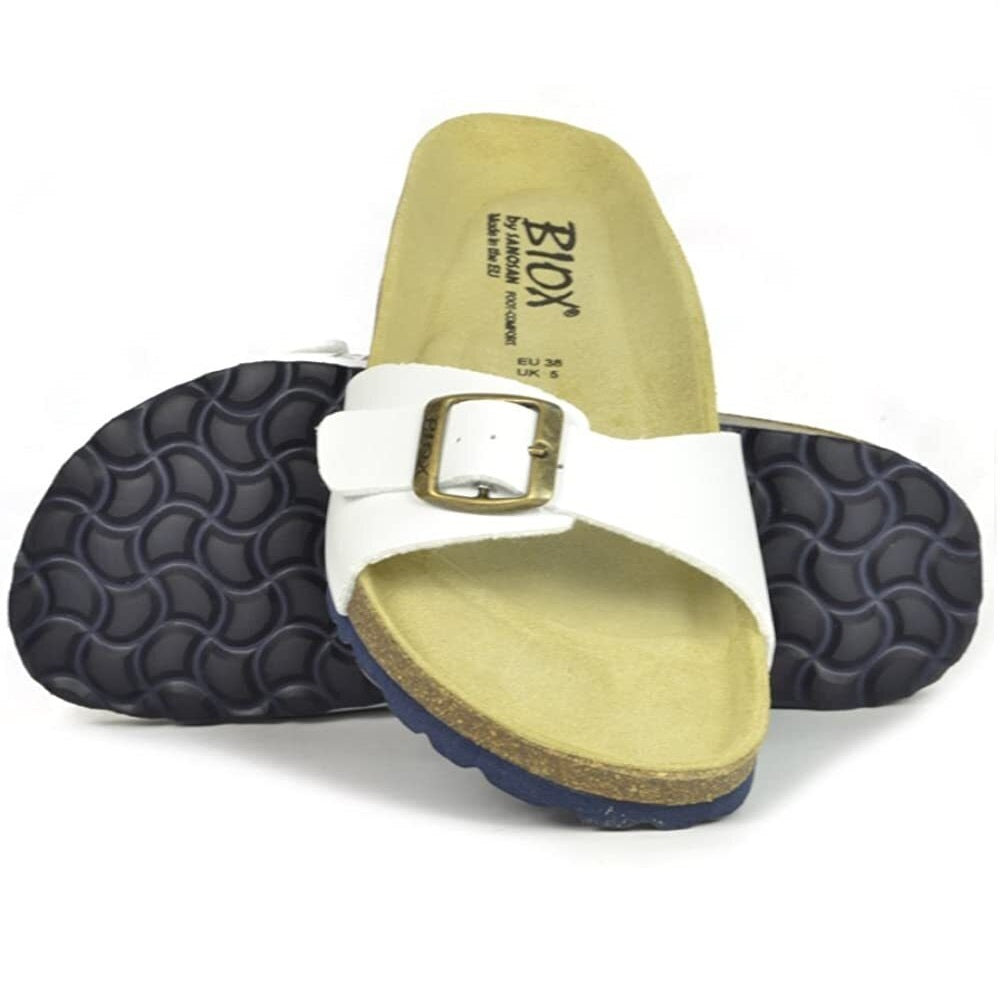 White-Sand - Back - Biox Womens-Ladies Malaga Sano Sliders