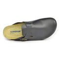 Black - Side - Sanosan Mens Berlin Nappa Leather Sandals
