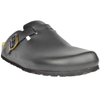 Black - Front - Sanosan Mens Berlin Nappa Leather Sandals