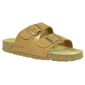 Taupe - Front - Sanosan Womens-Ladies Aston Leather Sandals