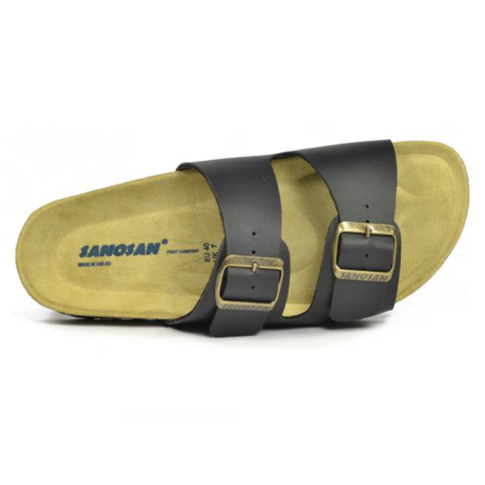 Black-Brown - Side - Sanosan Mens Aston Sano Sandals