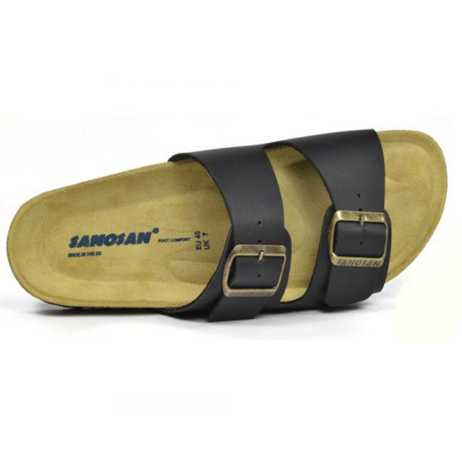 Navy-Brown - Side - Sanosan Mens Aston Sano Sandals