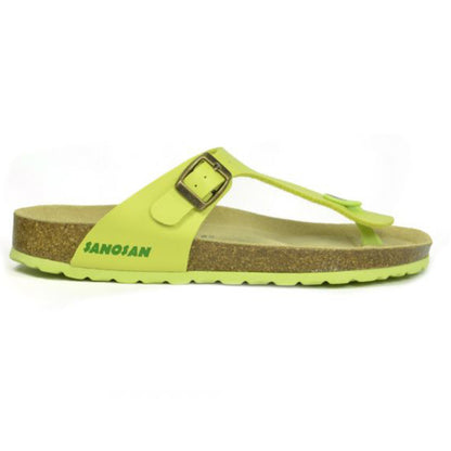 Lime-Brown - Back - Sanosan Womens-Ladies Geneve Sano Sandals