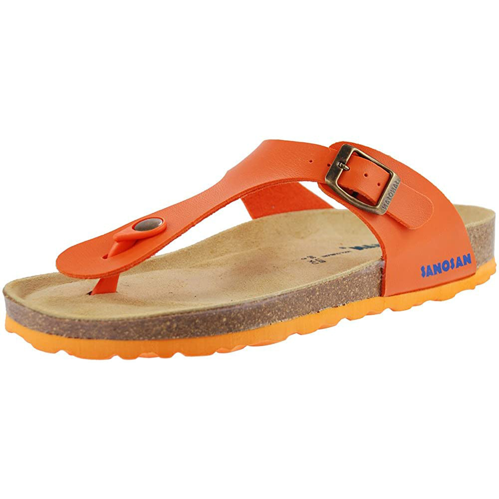 Orange-Brown - Front - Sanosan Womens-Ladies Geneve Sano Sandals