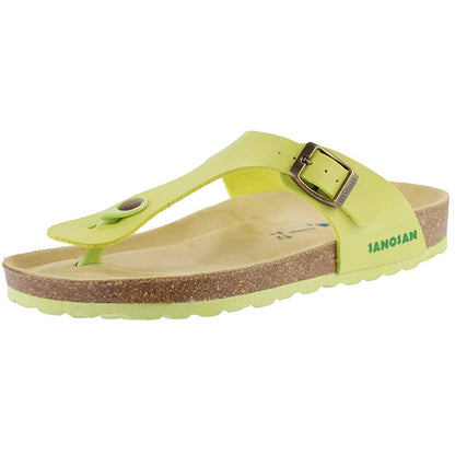 Lime-Brown - Front - Sanosan Womens-Ladies Geneve Sano Sandals