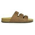 Brown - Back - Sanosan Mens Lisbon Leather Sandals