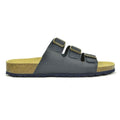 Navy - Back - Sanosan Mens Lisbon Leather Sandals