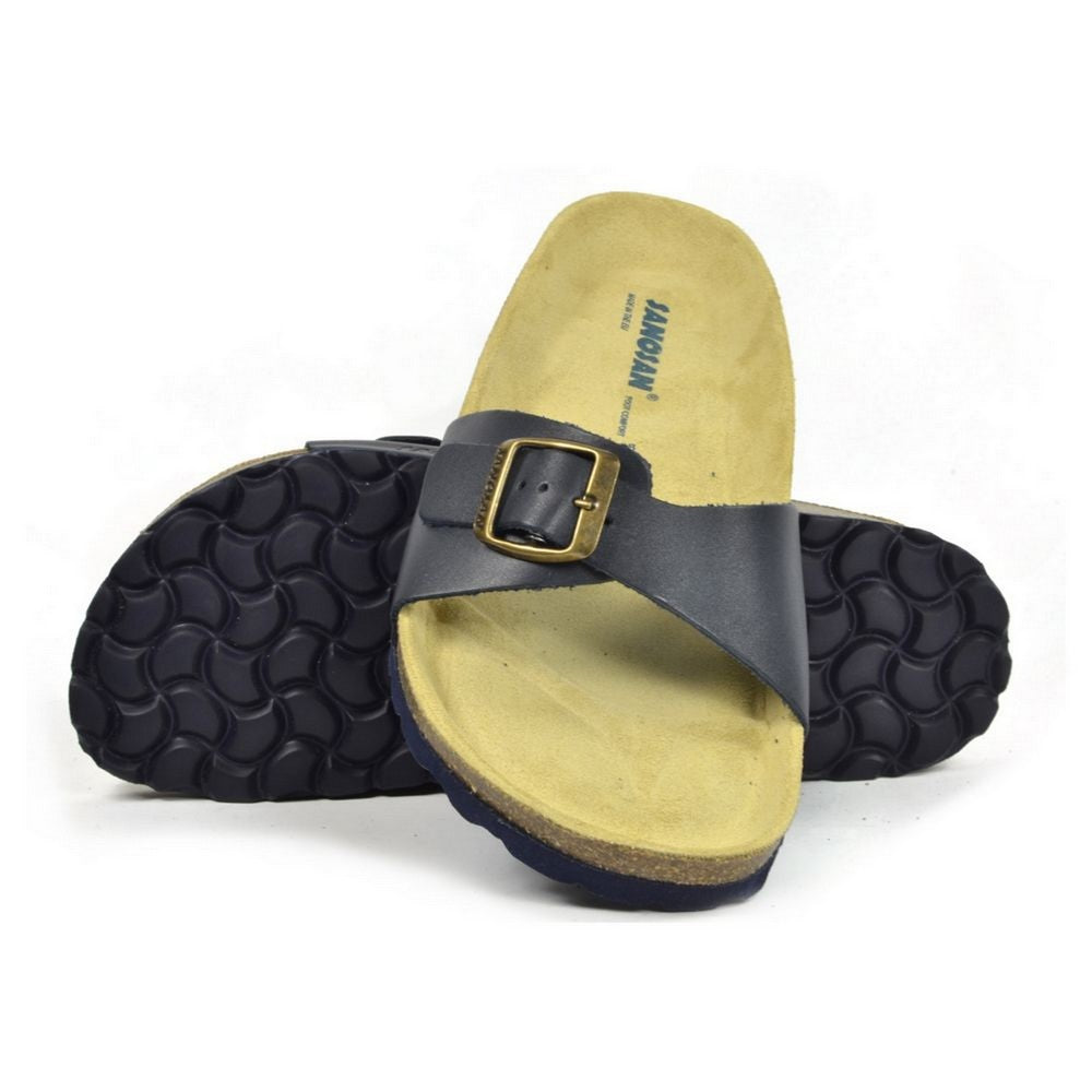 Navy-Brown - Lifestyle - Sanosan Womens-Ladies Malaga Sano Sandals
