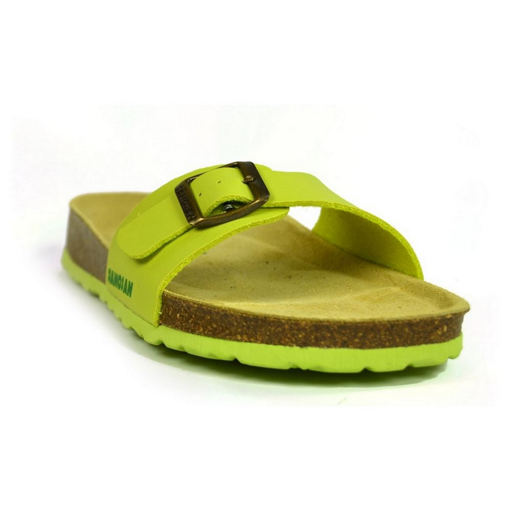 Lime-Brown - Front - Sanosan Womens-Ladies Malaga Sano Sandals