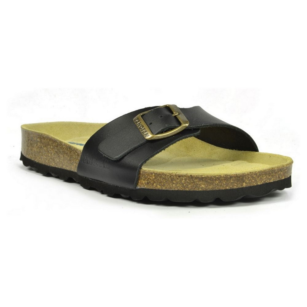Black-Brown - Front - Sanosan Womens-Ladies Malaga Sano Sandals