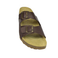 Brown - Front - Biox Mens Aston Sano Sliders