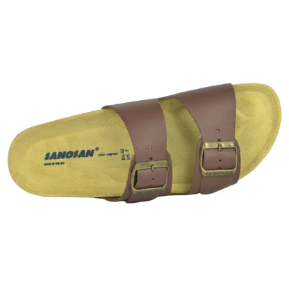 Dark Brown - Side - Sanosan Mens Aston Sandals
