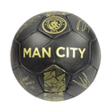 Black-Gold - Front - Manchester City FC Phantom Signature Faux Leather Football
