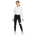 Black-White - Back - Nike Girls Favorites Graphic Print Sports Leggings