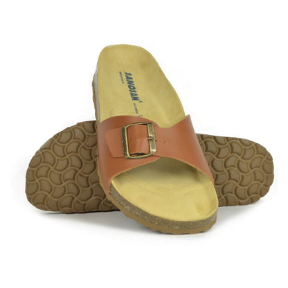 Brown - Back - Sanosan Mens Malaga Sano Sandals
