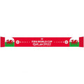 Red-White-Green - Front - Wales World Cup 2022 Jacquard Knitted Winter Scarf