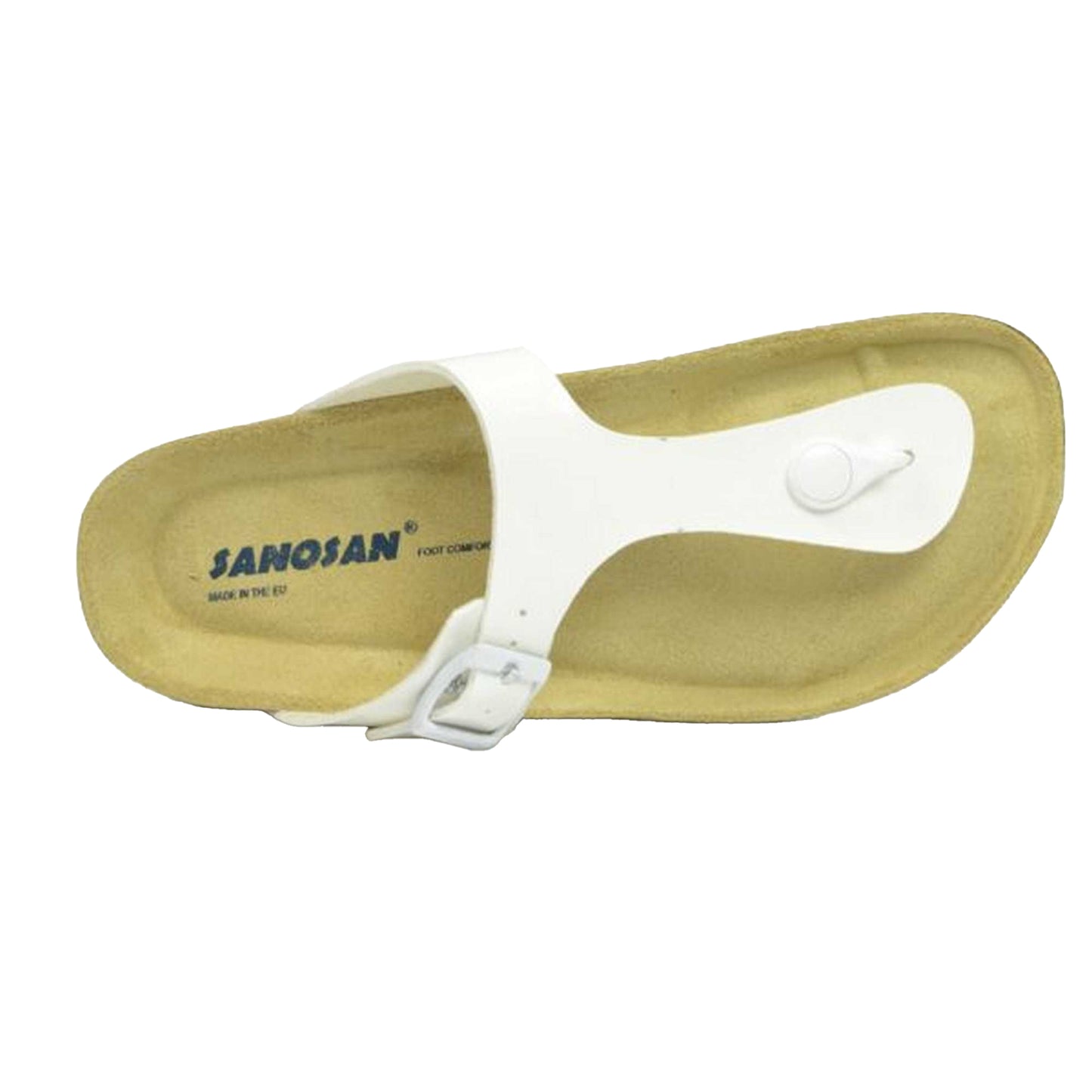 White-Brown - Back - Sanosan Womens-Ladies Geneve Lacquered Leather Sandals