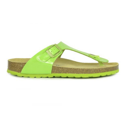 Fuchsia-Brown - Front - Sanosan Womens-Ladies Geneve Lacquered Leather Sandals