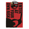 Red-Black - Front - The Texas Chainsaw Massacre Enter At Your Own Risk Door Mat