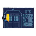 Blue-Sky Blue - Front - Doctor Who Its Bigger On The Inside Tardis Door Mat
