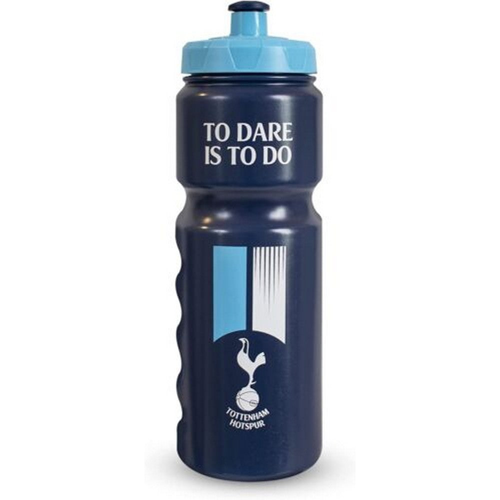 Navy Blue-White-Sky Blue - Front - Tottenham Hotspur FC To Dare Is To Do Plastic Water Bottle