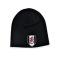 Black - Front - Fulham FC Crest Roll Down Beanie