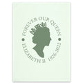 Pastel Mint - Front - Queen Elizabeth II Forever Our Queen Tea Towel