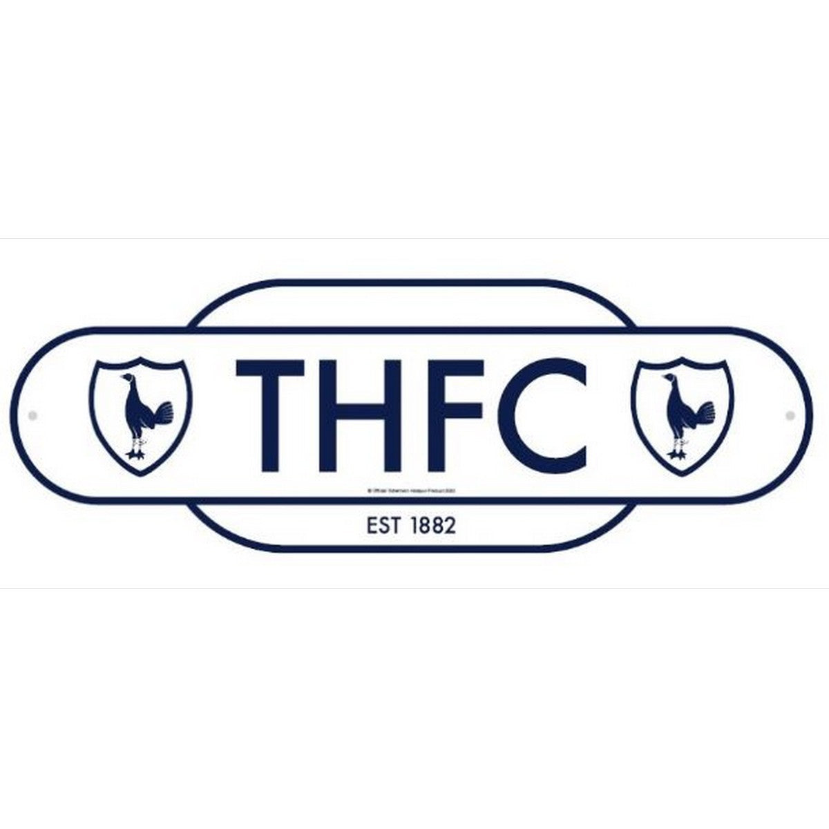 Cream-Navy - Front - Tottenham Hotspur FC Retro Years Plaque