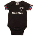 Claret Red-Black - Back - West Ham United FC Baby Sleepsuit (Pack of 2)