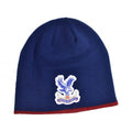 Navy-Red-White - Back - Crystal Palace FC Crest Knitted Roll Down Beanie
