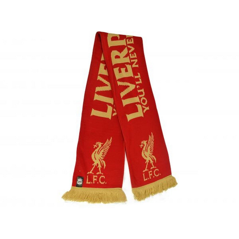 Red-Gold - Back - Liverpool FC Unisex Adult Knitted Jacquard Scarf