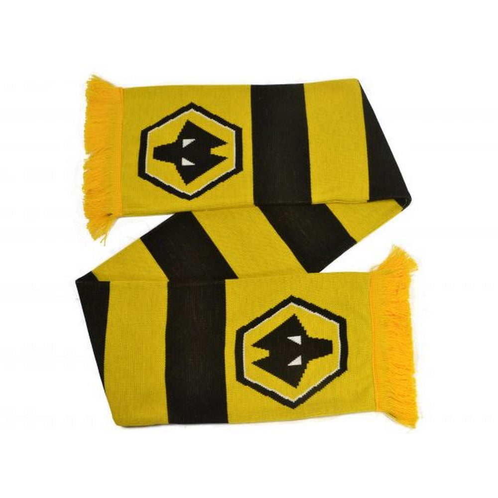 Black-Yellow - Back - Wolverhampton Wanderers FC Knitted Winter Scarf