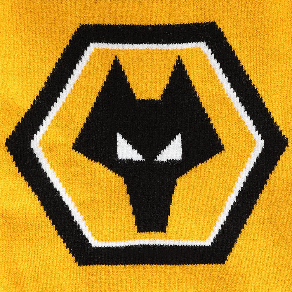Black-Yellow - Side - Wolverhampton Wanderers FC Knitted Winter Scarf