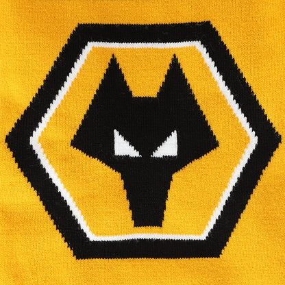 Black-Yellow - Side - Wolverhampton Wanderers FC Knitted Winter Scarf