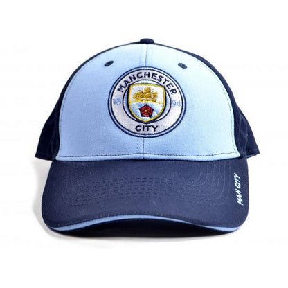 Light Blue-Navy - Side - Manchester City FC Contrast Panel Baseball Cap