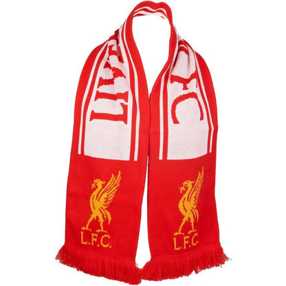 Red-White-Yellow - Back - Liverpool FC Colour Block Jacquard Winter Scarf