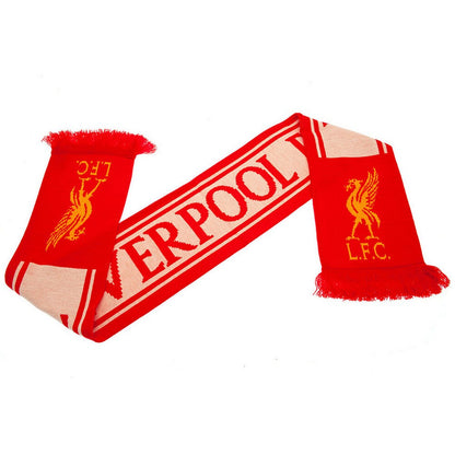 Red-White-Yellow - Side - Liverpool FC Colour Block Jacquard Winter Scarf