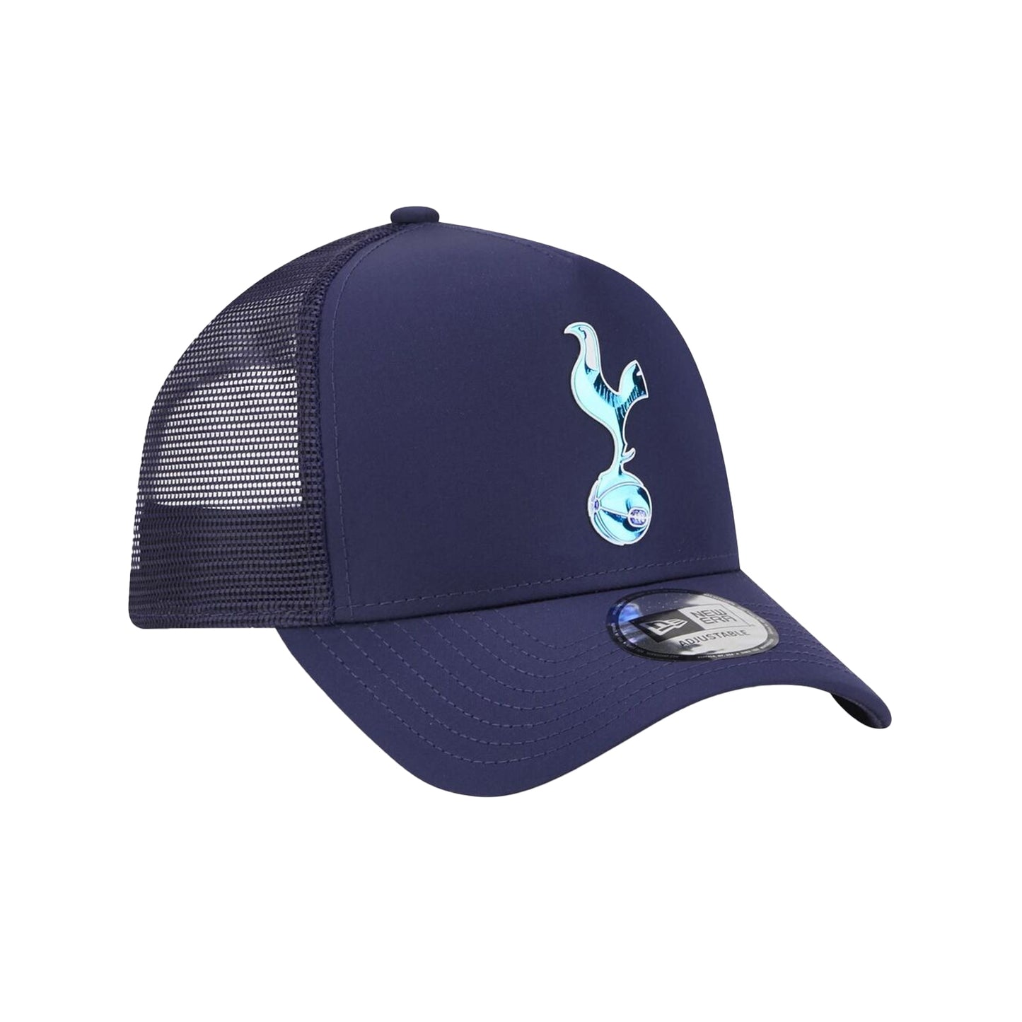 Navy - Side - New Era Unisex Adult Iridescent Tottenham Hotspur FC Trucker Cap