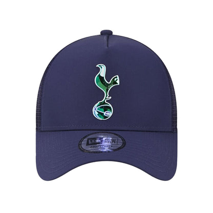 Navy - Front - New Era Unisex Adult Iridescent Tottenham Hotspur FC Trucker Cap
