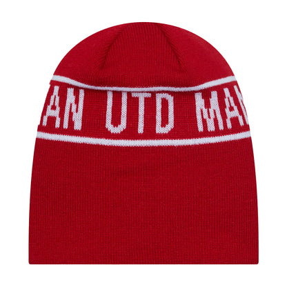 Scarlet Red-White - Back - New Era Manchester United FC Knitted Cuff Beanie