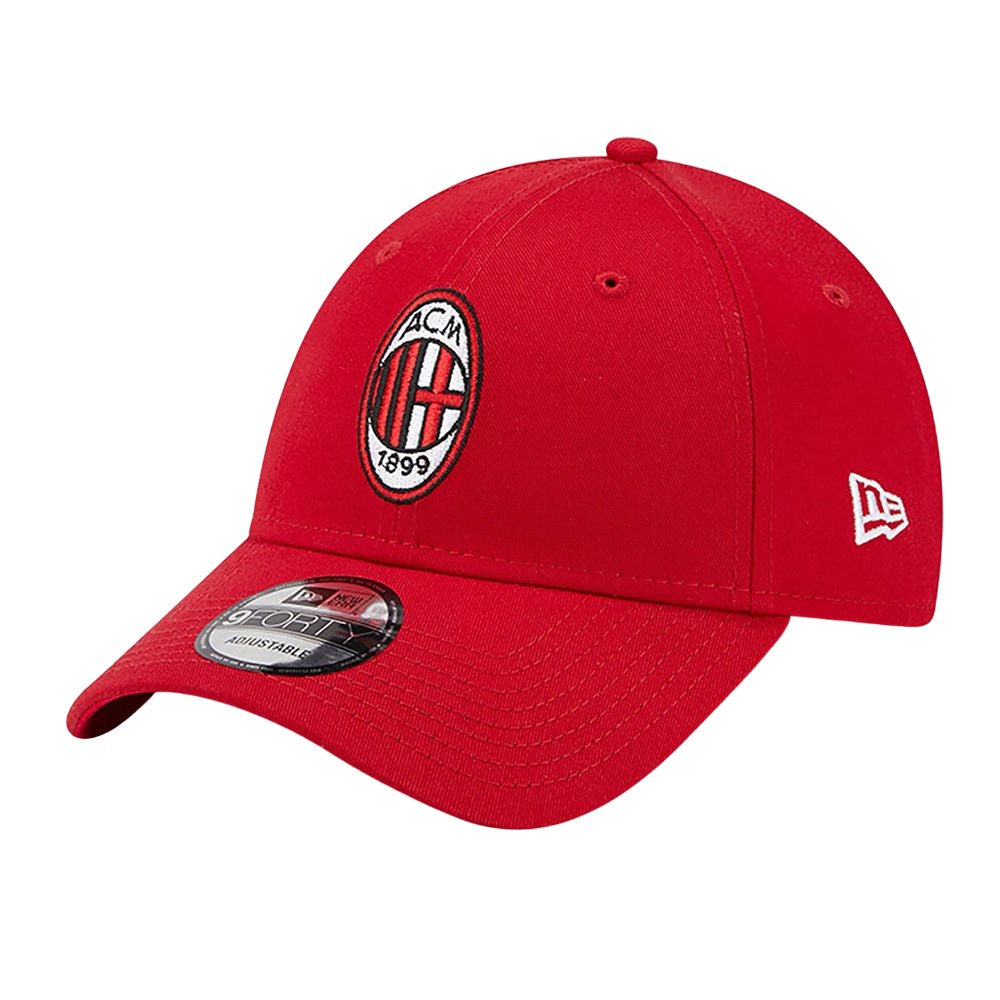 Red - Side - New Era Unisex Adult 9FORTY AC Milan Baseball Cap