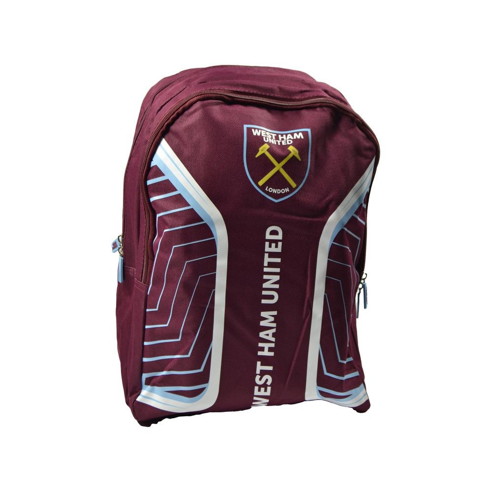 Claret Red-Sky Blue - Front - West Ham United FC Unisex Adult Flash Backpack
