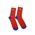Red-Navy-White - Front - Childrens-Kids No 1 Fan Crest Socks