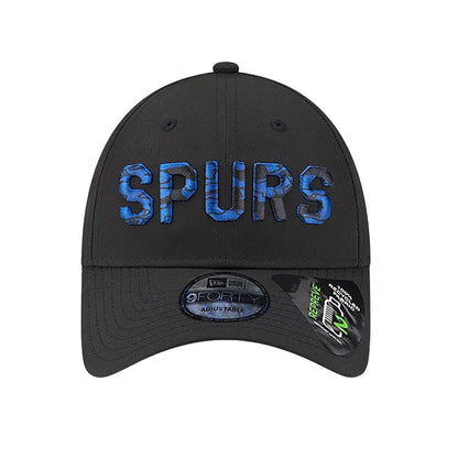 Black - Front - New Era Unisex Adult 9FORTY Tottenham Hotspur FC Repreve Polyester Cap