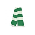 Green-White - Back - BB Sports Bar Knitted Winter Scarf