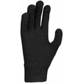 Black-White - Back - Nike Childrens-Kids Knitted Swoosh Winter Gloves